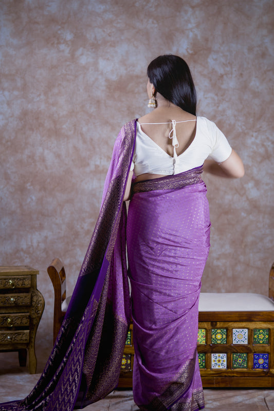 Dviparni | Pure Crepe Silk Saree