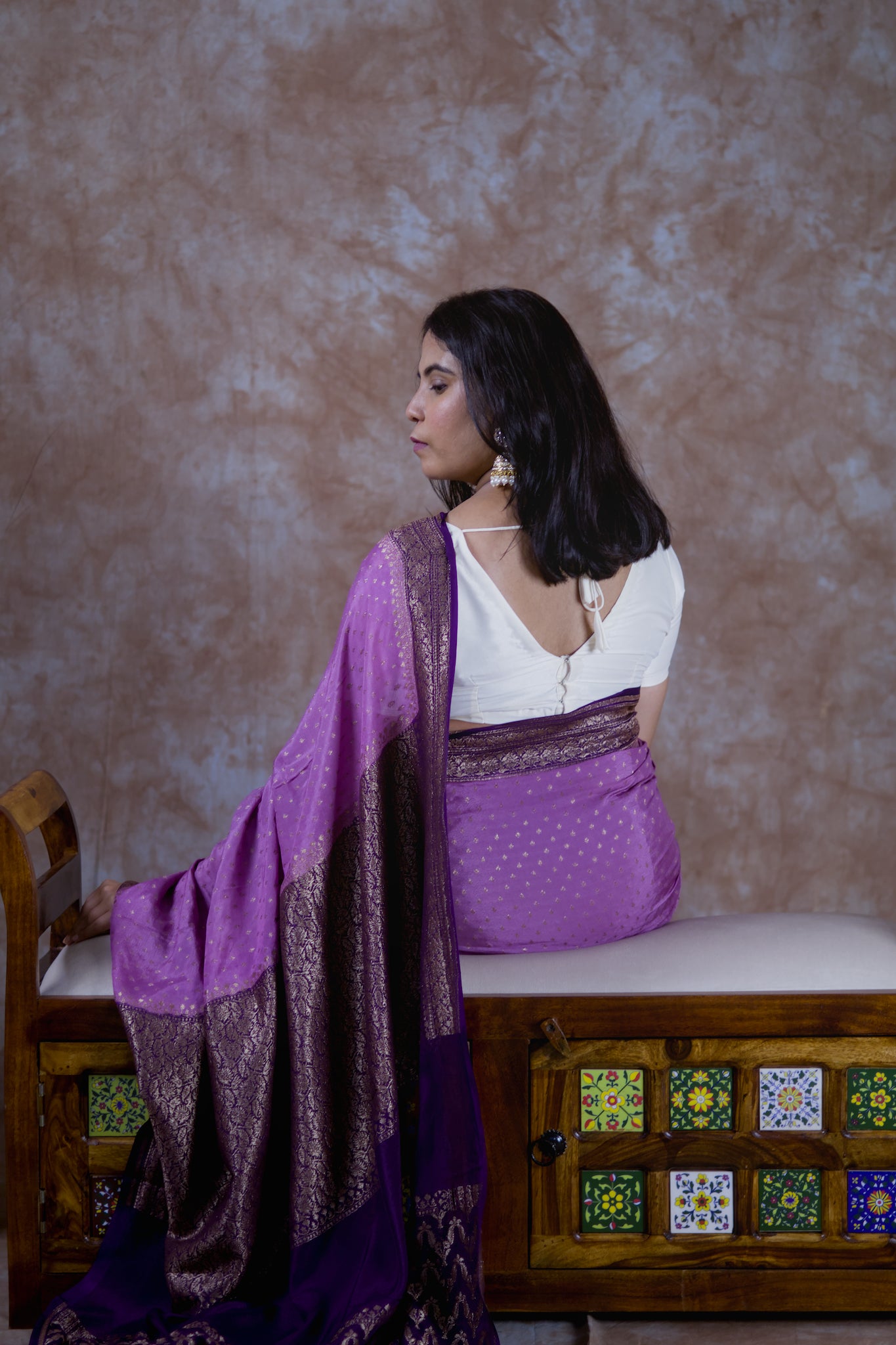 Dviparni | Pure Crepe Silk Saree