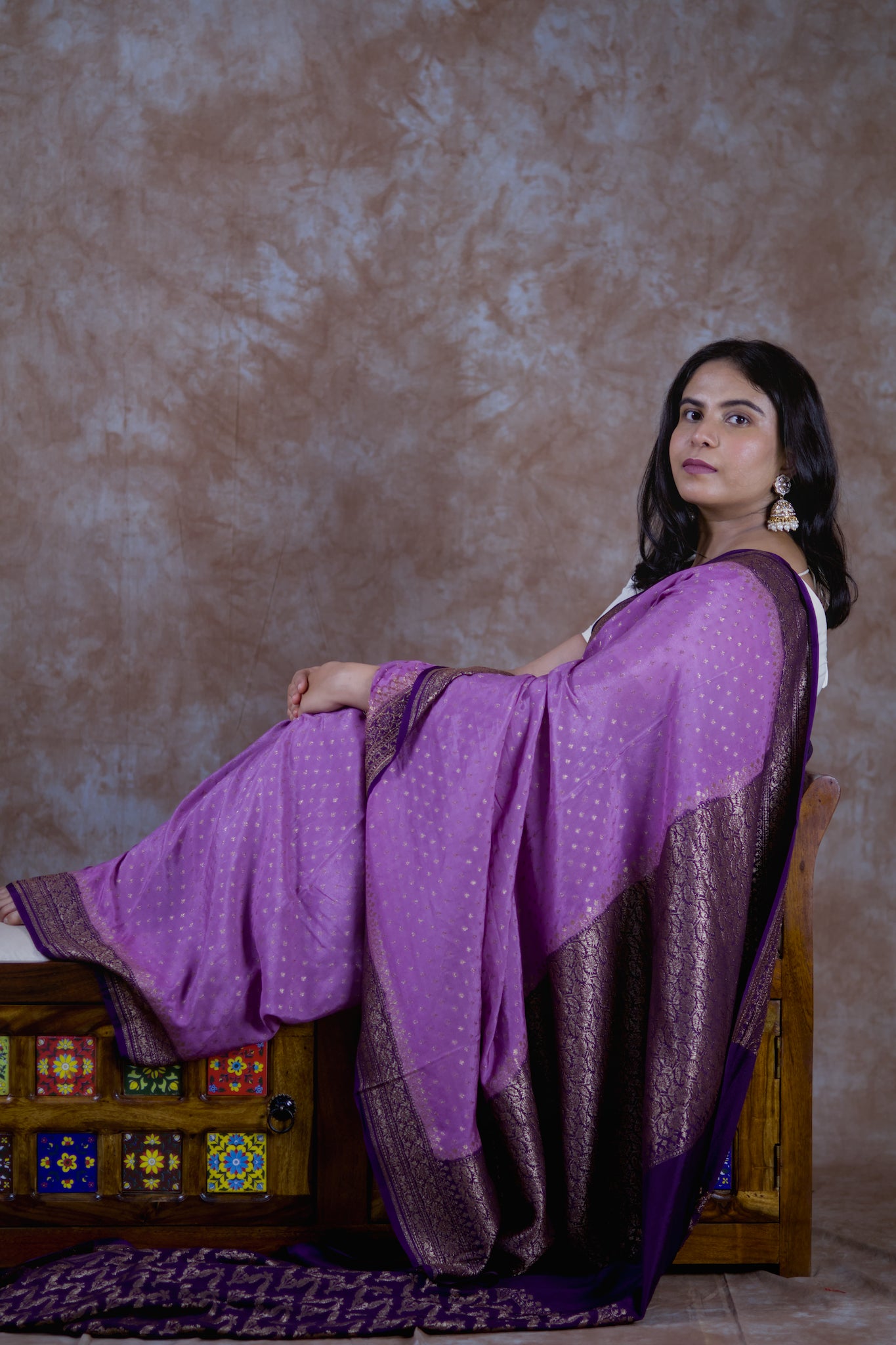 Dviparni | Pure Crepe Silk Saree