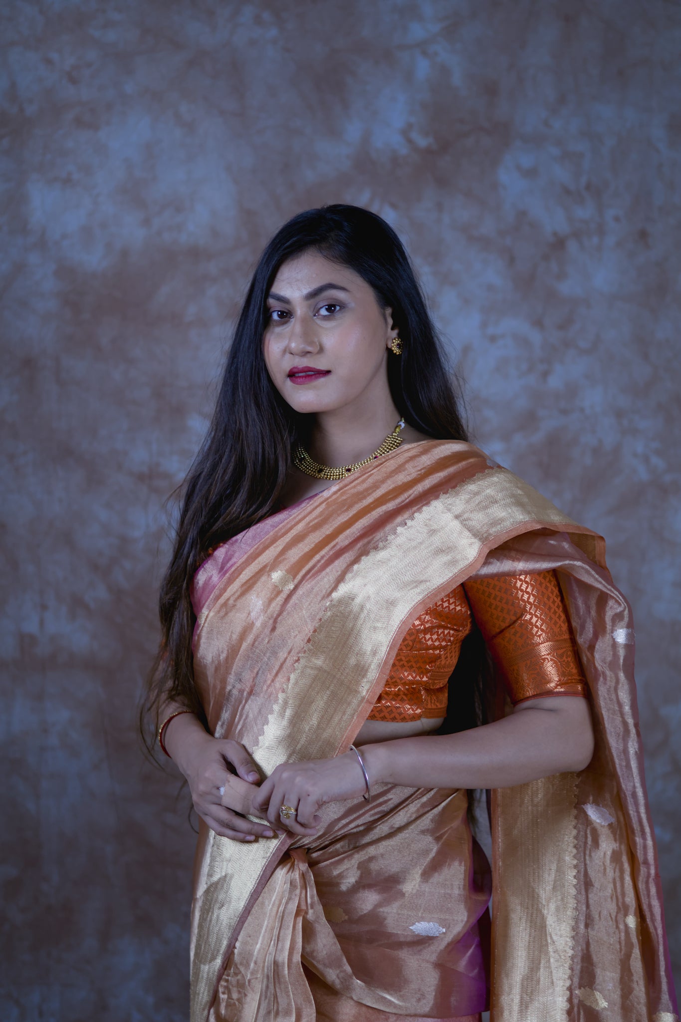 Golden Hour | Pure Tissue Silk Saree