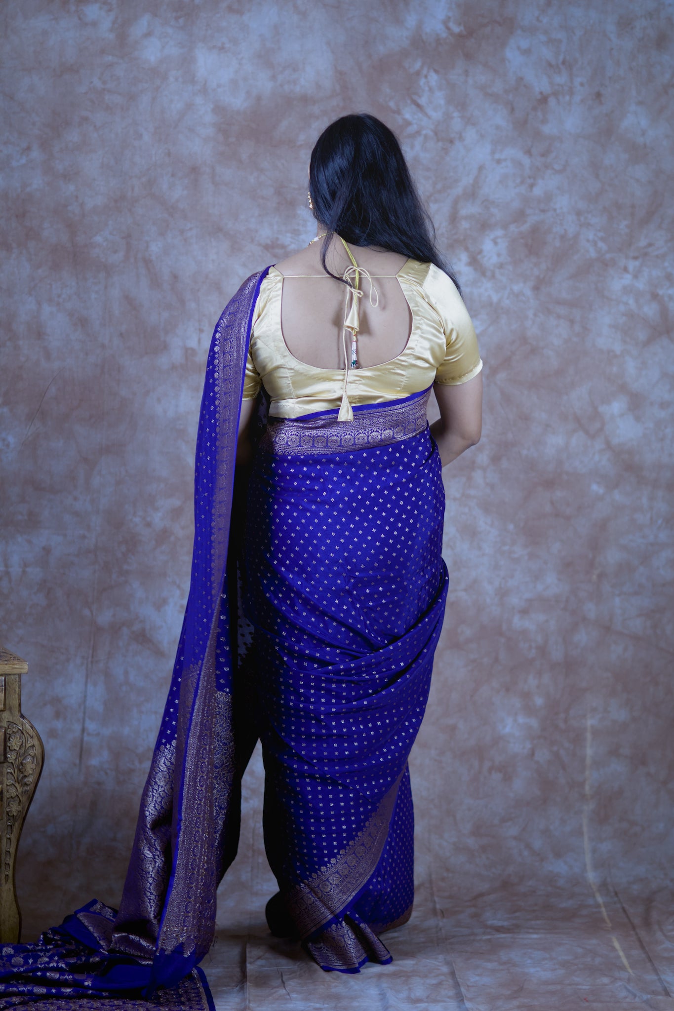 Shadow Bloom | Pure Crepe Silk Saree