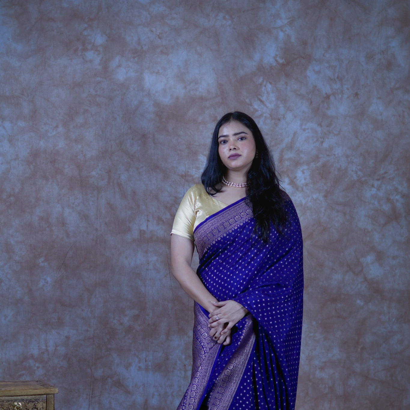Shadow Bloom | Pure Crepe Silk Saree