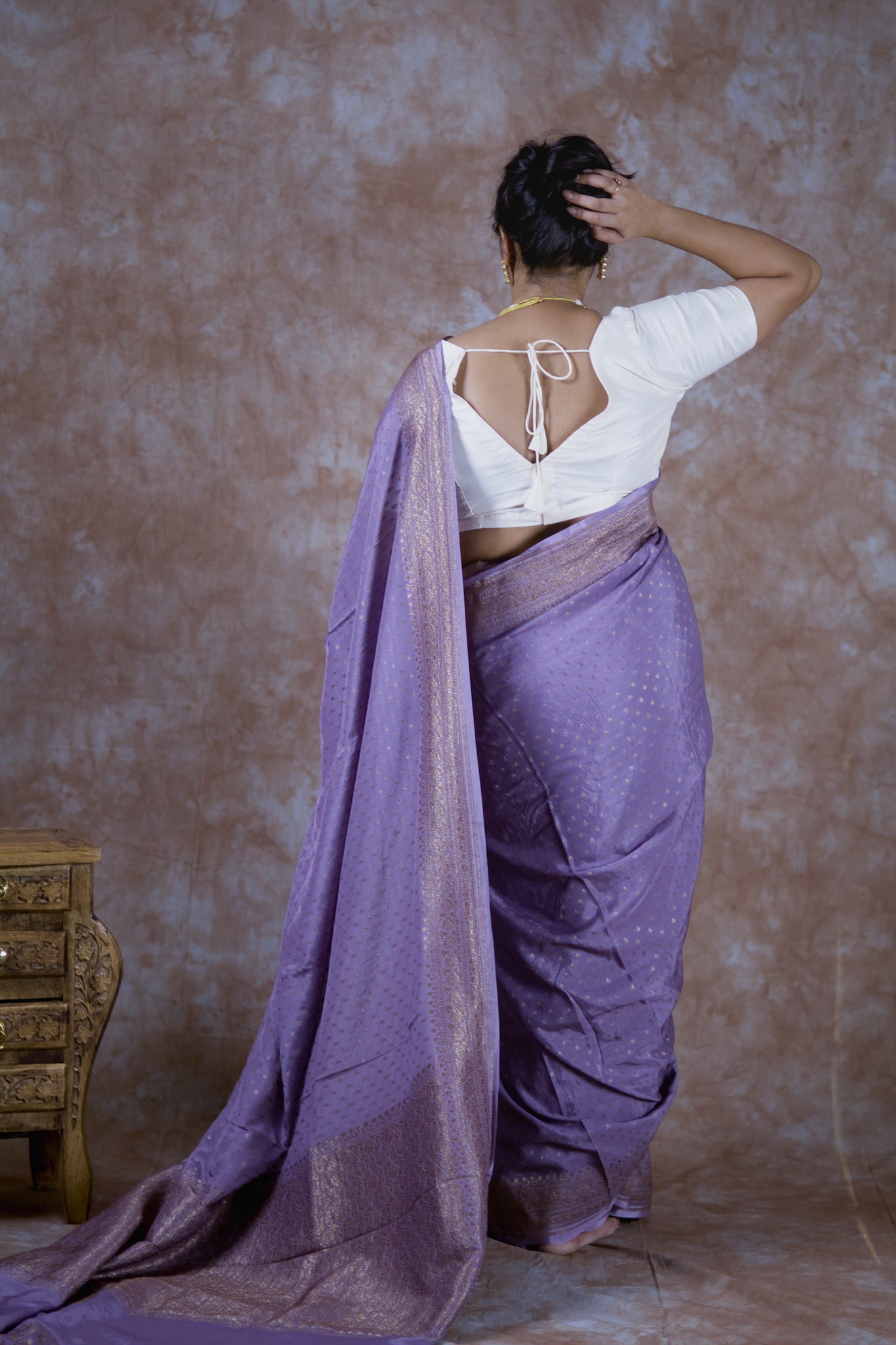 MoonInk - Pure Crepe Silk Saree