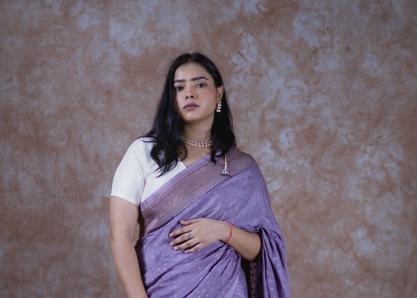 MoonInk - Pure Crepe Silk Saree