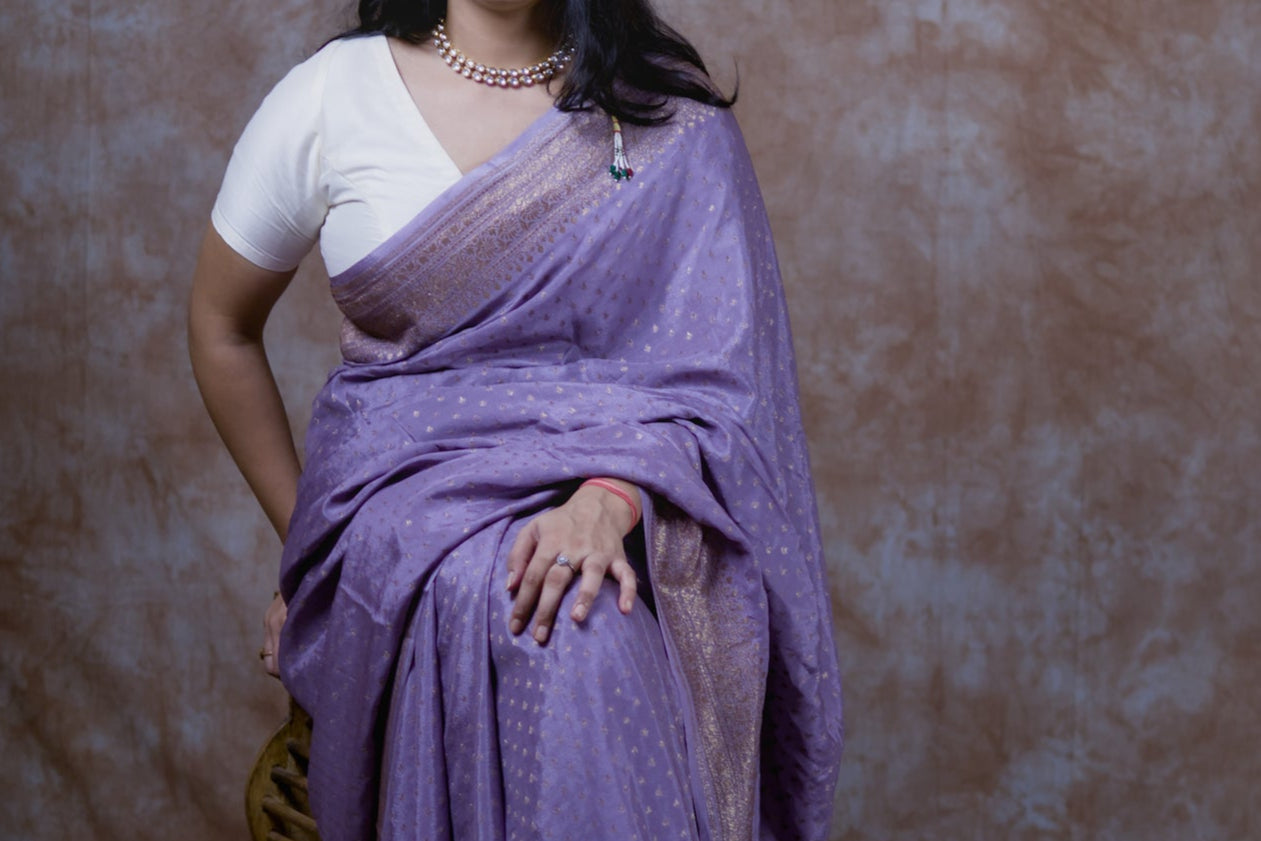 MoonInk - Pure Crepe Silk Saree