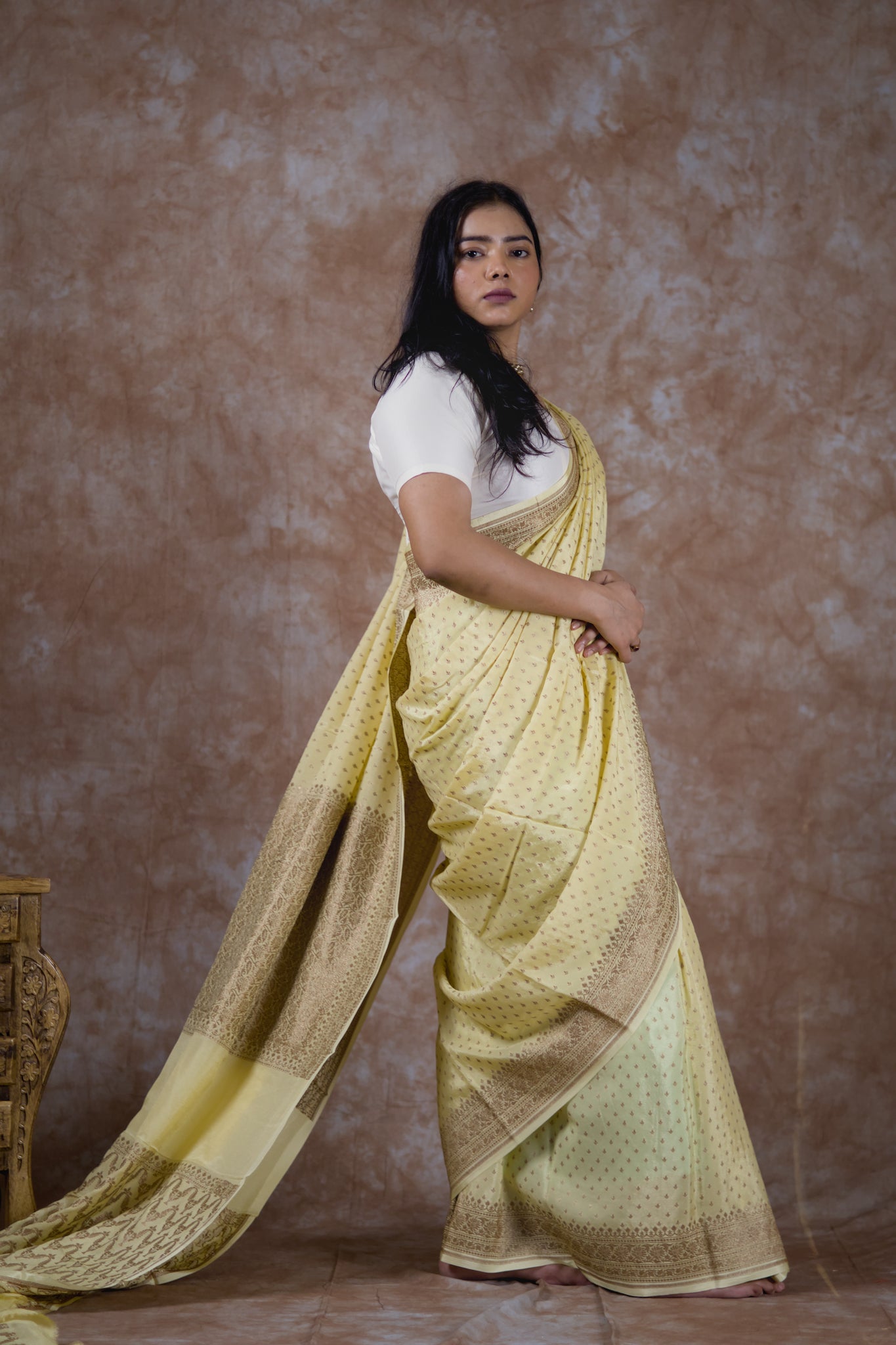 Buttermelt | Pure Crepe Silk Saree
