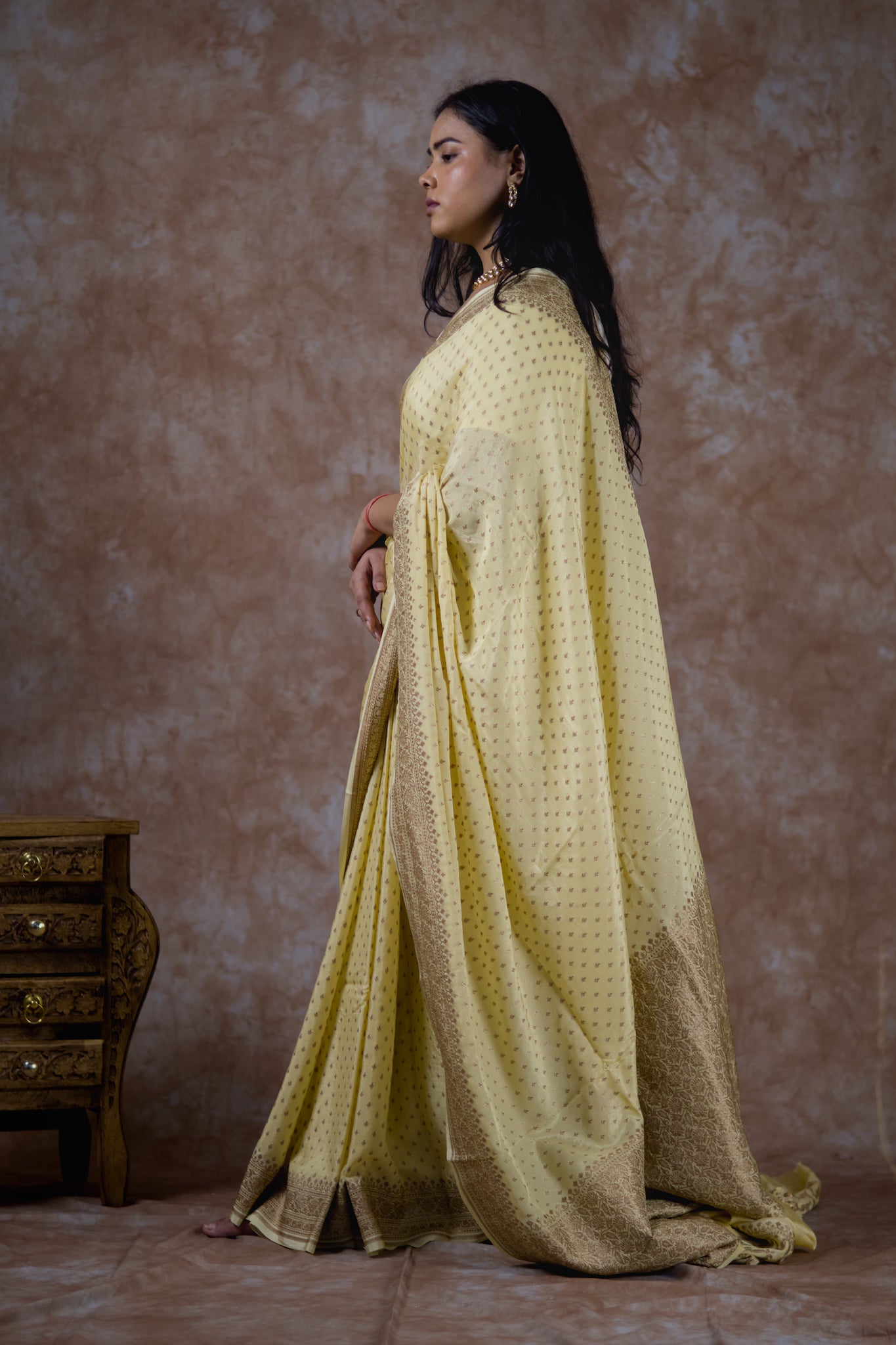 Buttermelt | Pure Crepe Silk Saree
