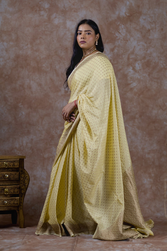 Buttermelt | Pure Crepe Silk Saree