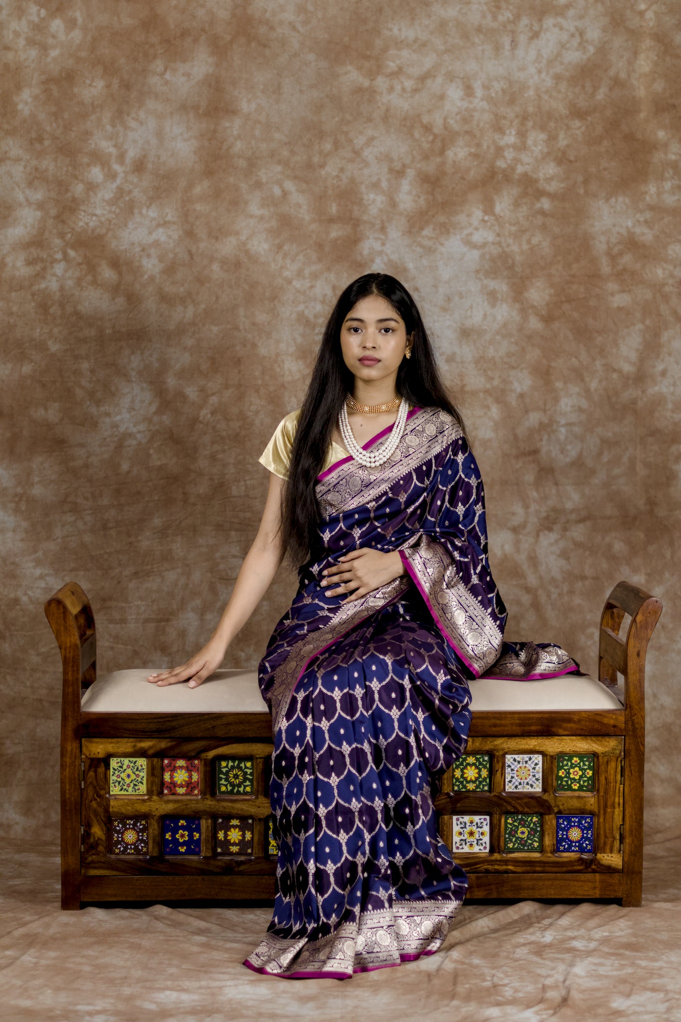 Crimson | Mashru Silk Saree