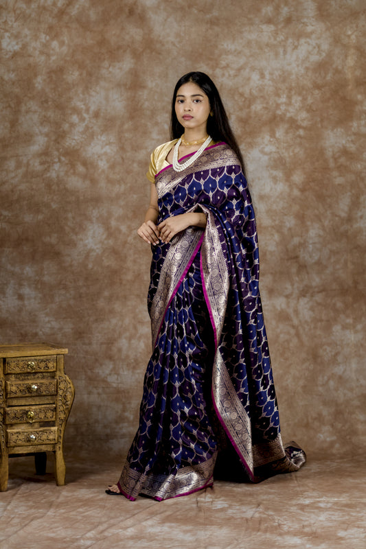 Crimson | Mashru Silk Saree