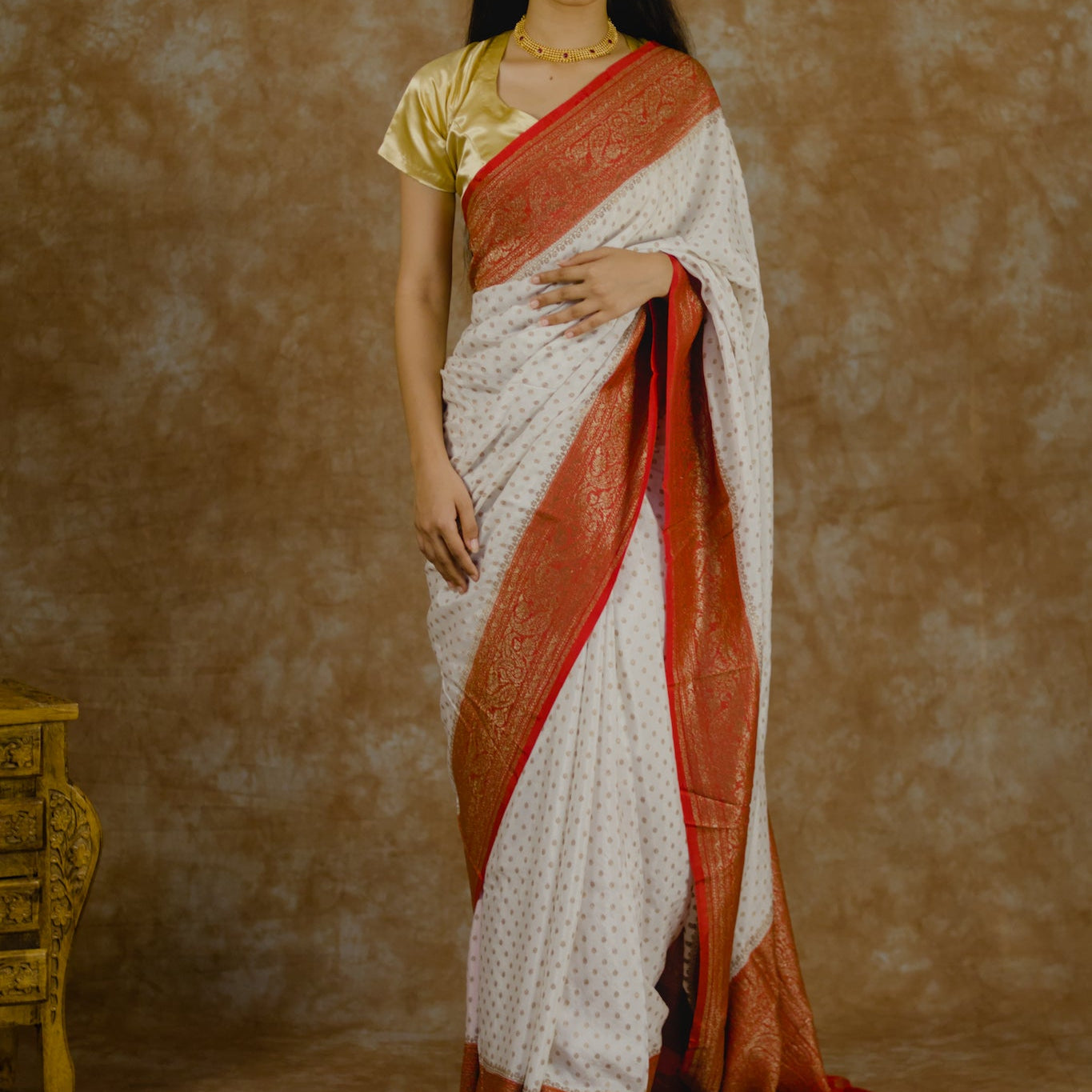 Moonfire | Pure Crepe Silk Saree
