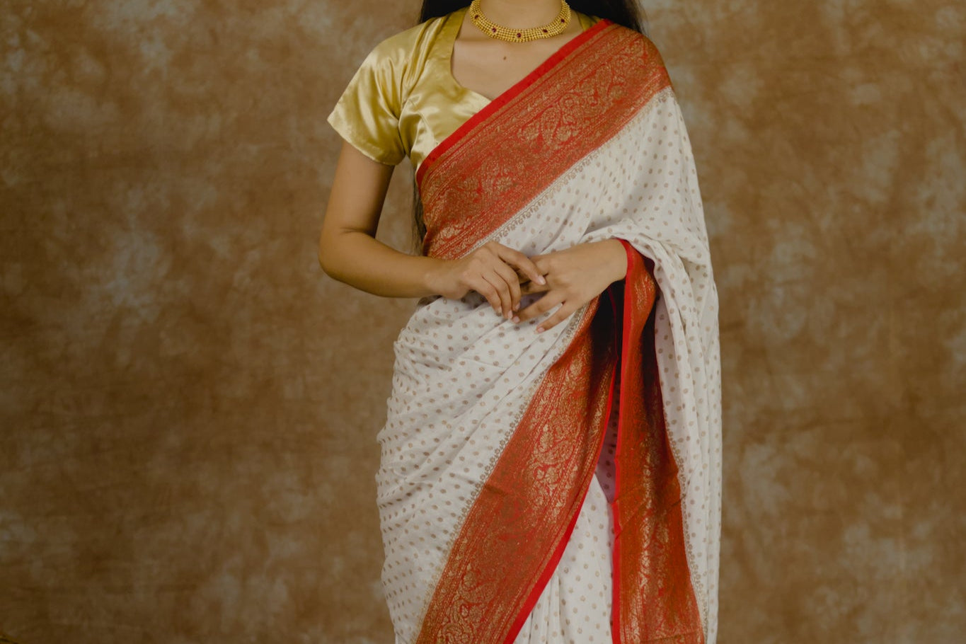 Moonfire | Pure Crepe Silk Saree