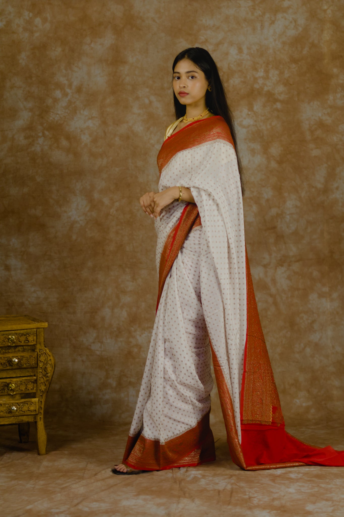 Moonfire | Pure Crepe Silk Saree
