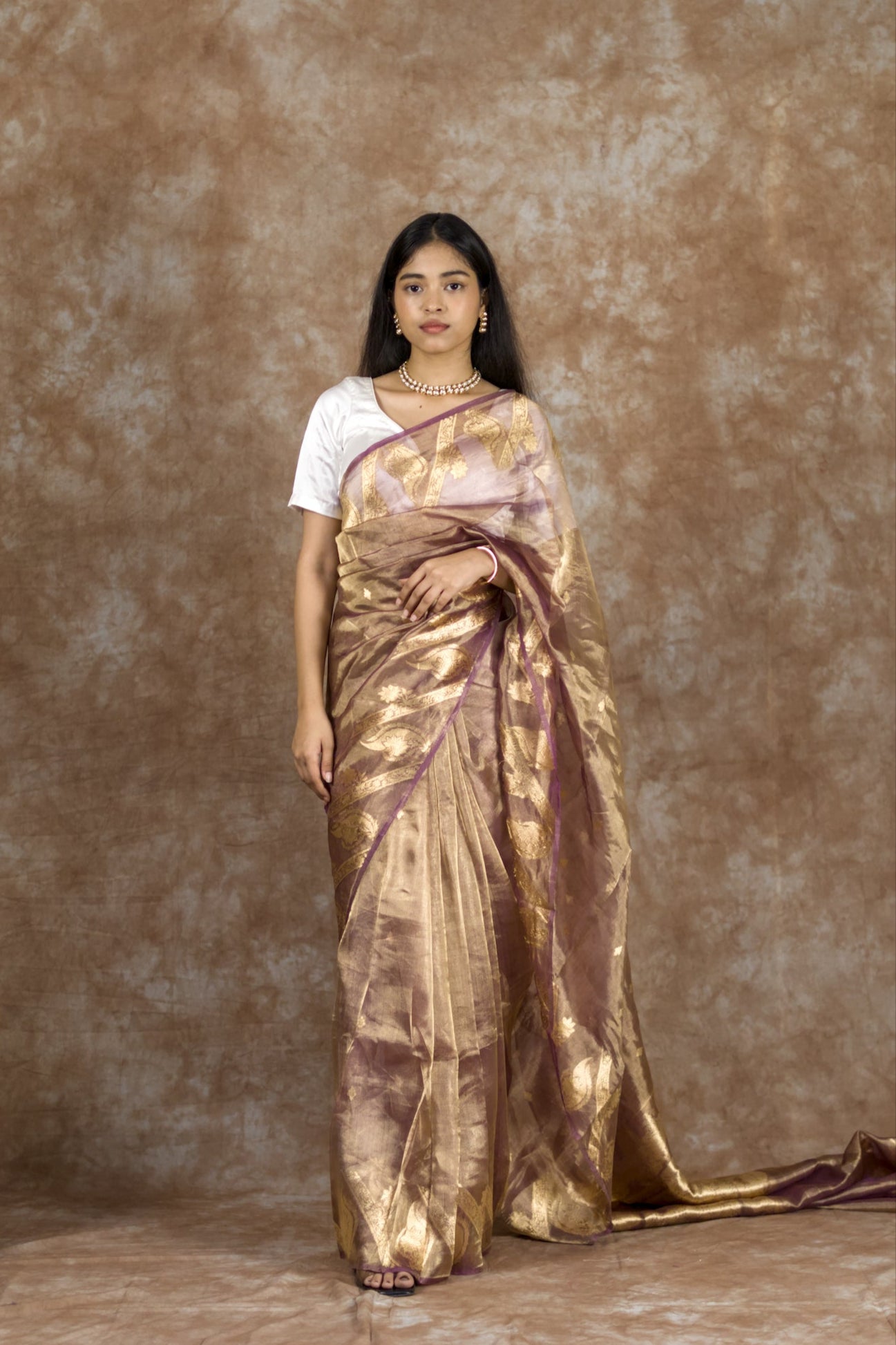 Plum Eclipse | Pure Tissue Silk