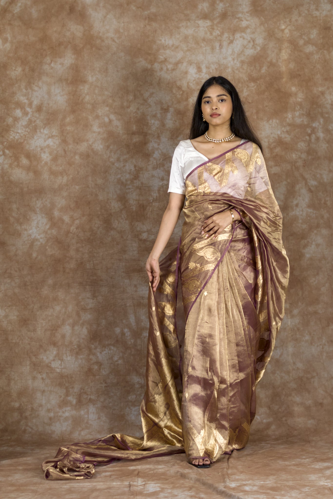 Plum Eclipse | Pure Tissue Silk