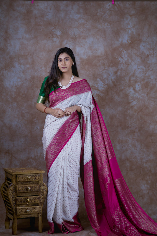 Gulchaand | Pure Crepe Silk Saree