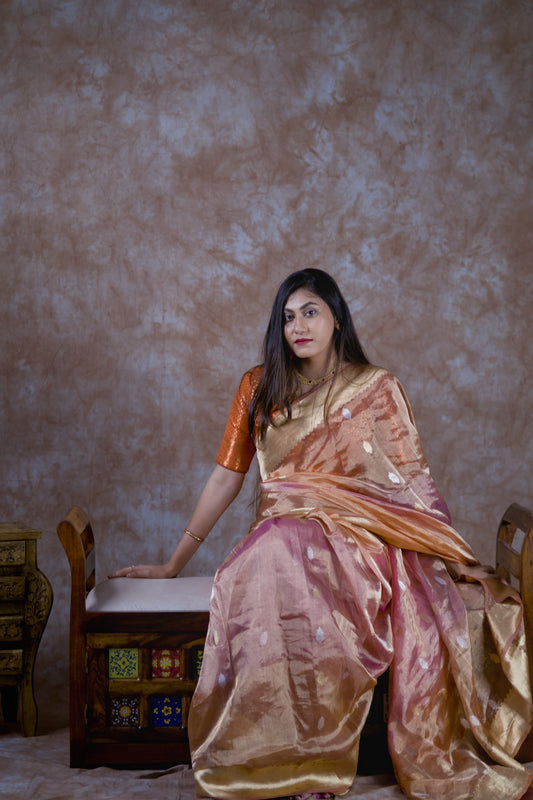 Golden Hour | Pure Tissue Silk Saree