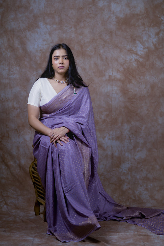 MoonInk - Pure Crepe Silk Saree