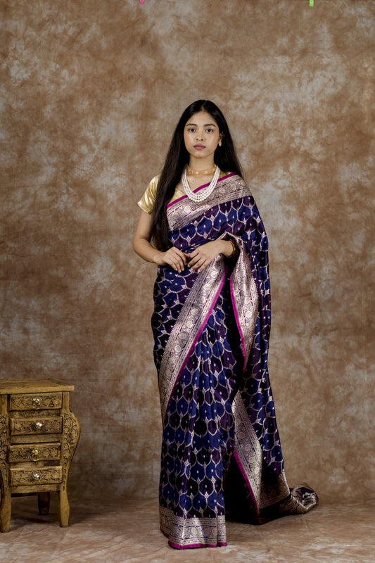 Crimson | Mashru Silk Saree