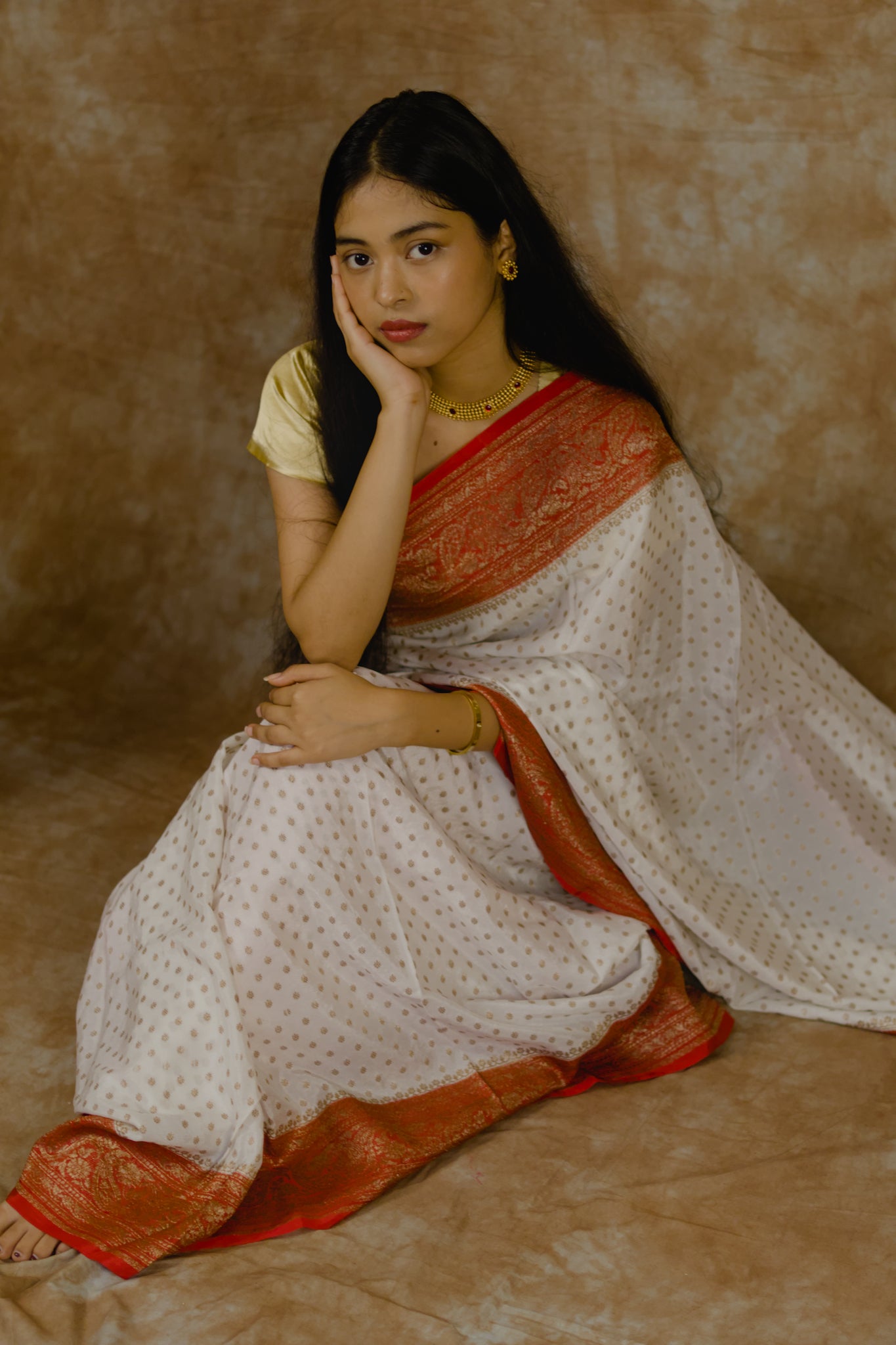 Moonfire | Pure Crepe Silk Saree