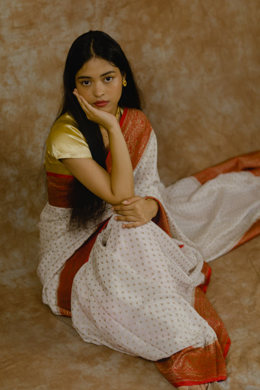 Moonfire | Pure Crepe Silk Saree